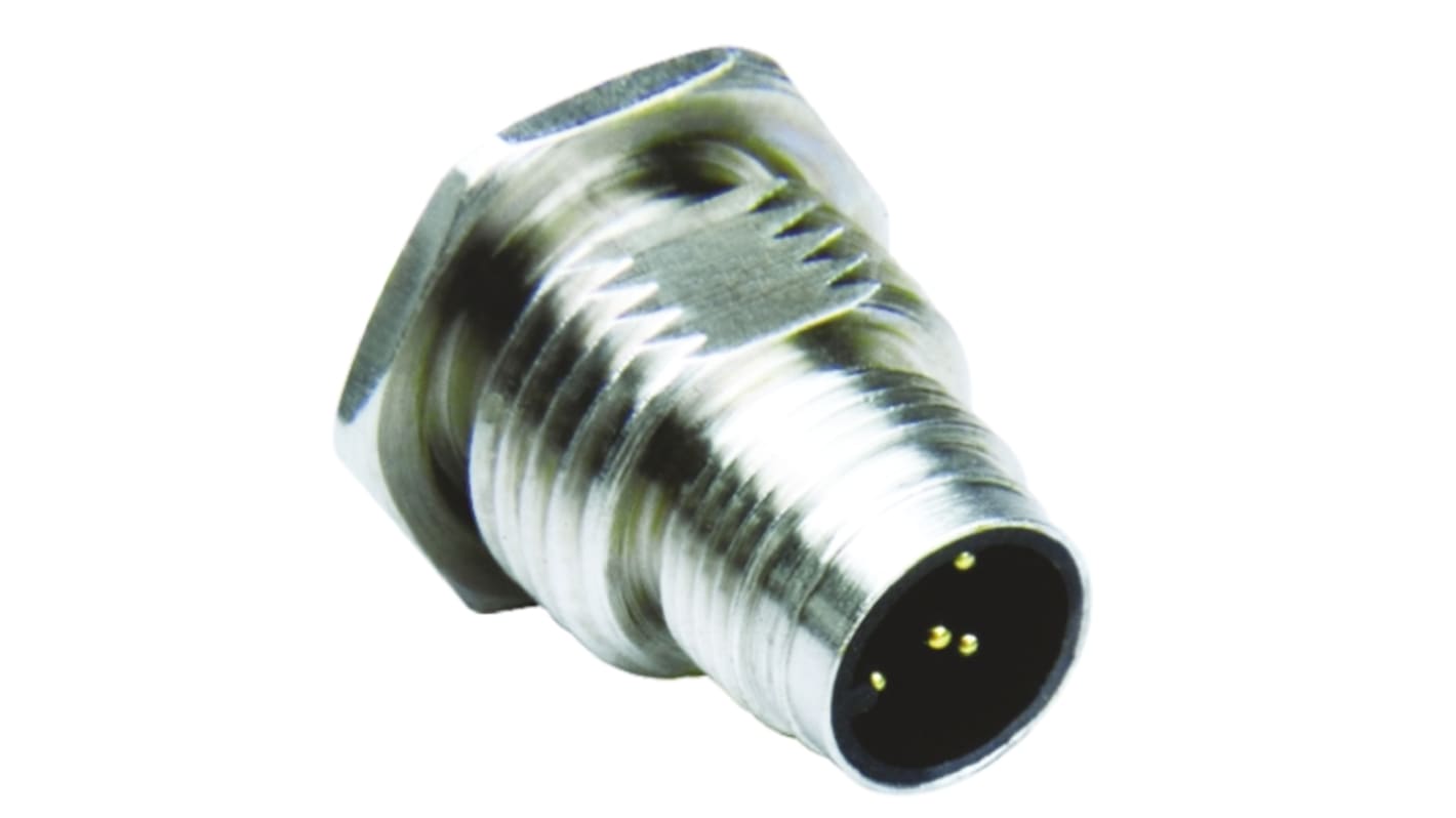 Brad Connector, 12 Contacts, Panel Mount, M12 Connector, Socket, Male, IP68, Ultra-Lock Series