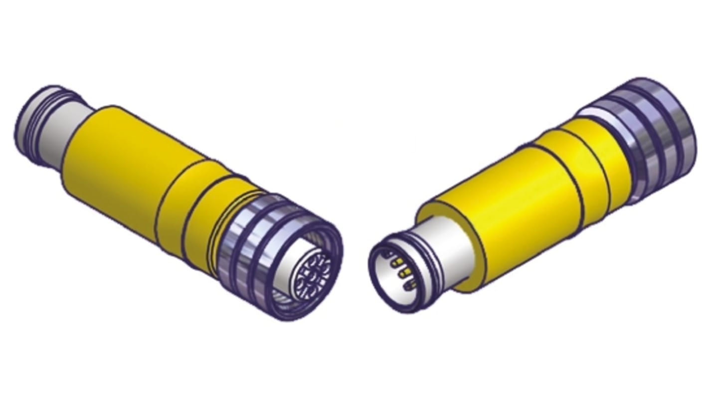 Brad 5 Pole M12 Socket to 5 Pole M12 Plug Adapter