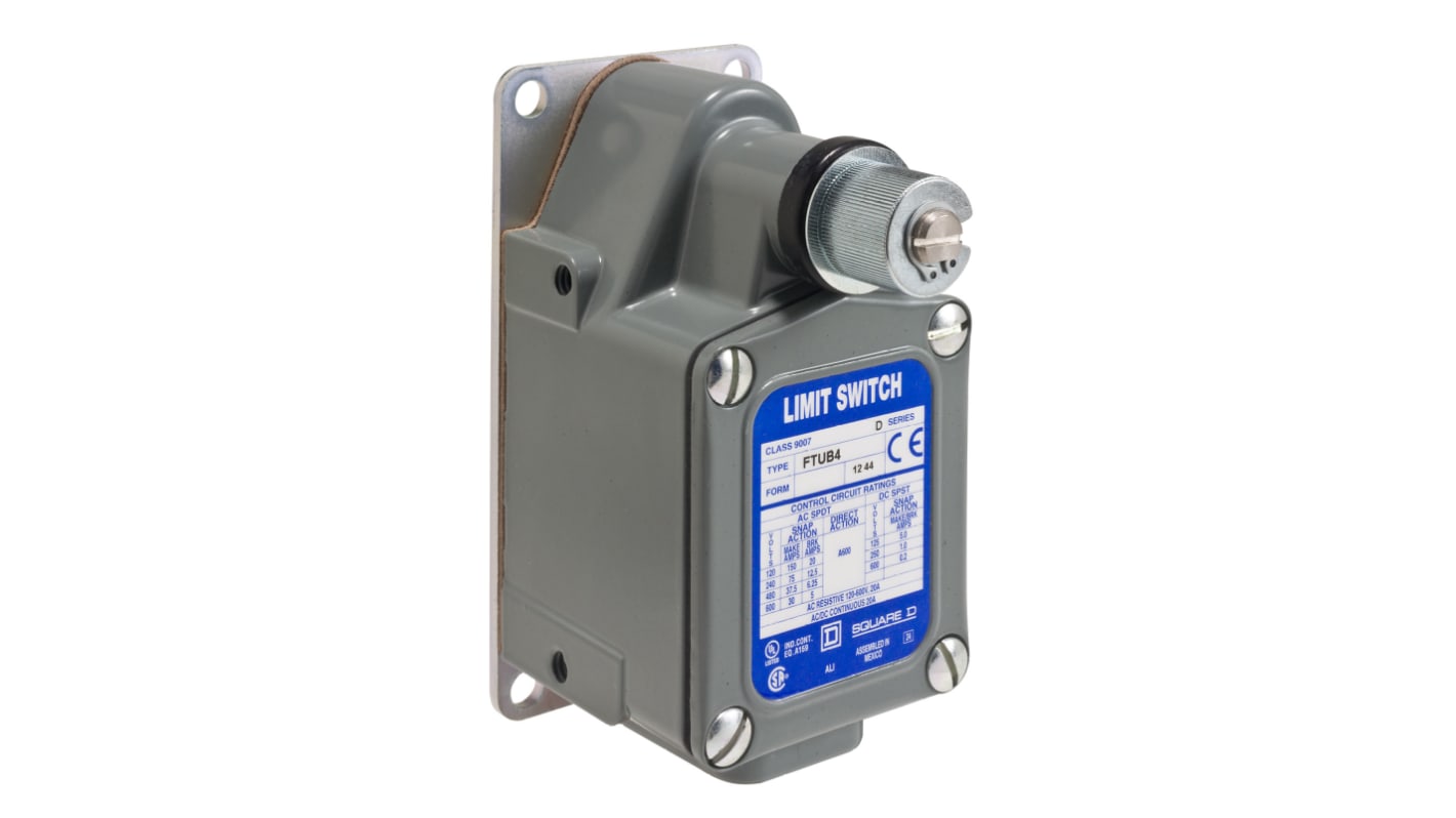 Telemecanique Sensors 9007 Series Limit Switch, NO/NC, IP65, IP66, IP67, SPDT, Die Cast Zinc Housing, 600V ac Max, 20A