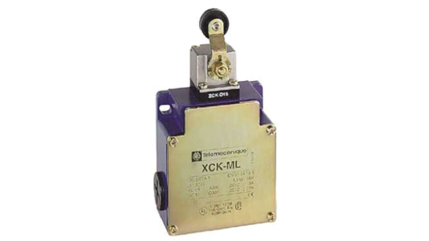 Telemecanique Sensors OsiSense XC Series Roller Lever Limit Switch, 2NO/2NC, IP66, 4PST, Metal Housing, 240V ac Max,