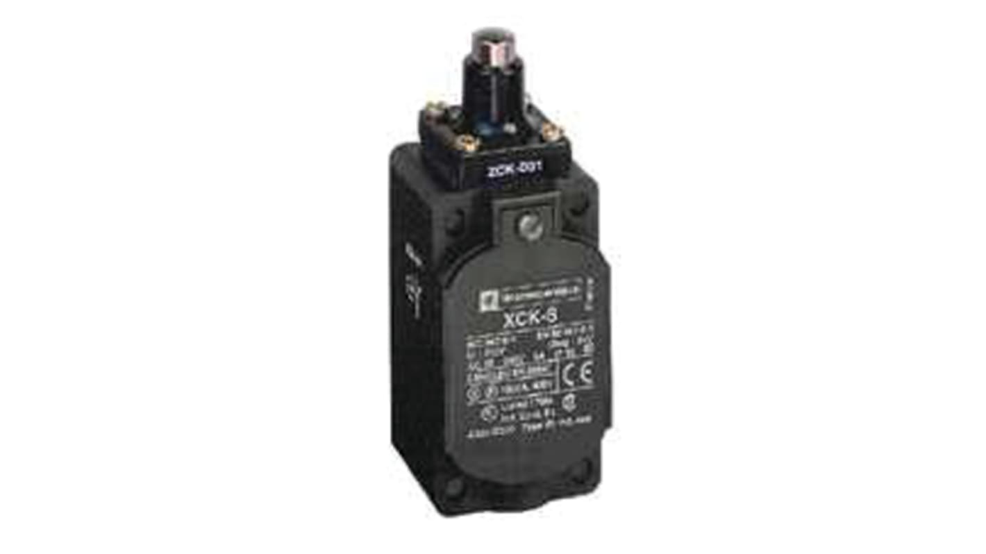 Telemecanique Sensors OsiSense XC Series Plunger Limit Switch, NO/NC, IP65, DPST, Plastic Housing, 240V ac Max, 10A Max