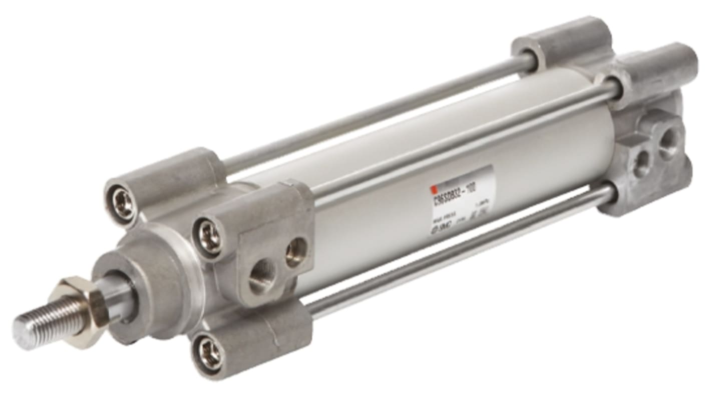 SMC Pneumatic Piston Rod Cylinder - 32mm Bore, 125mm Stroke, C96 Series, Double Acting