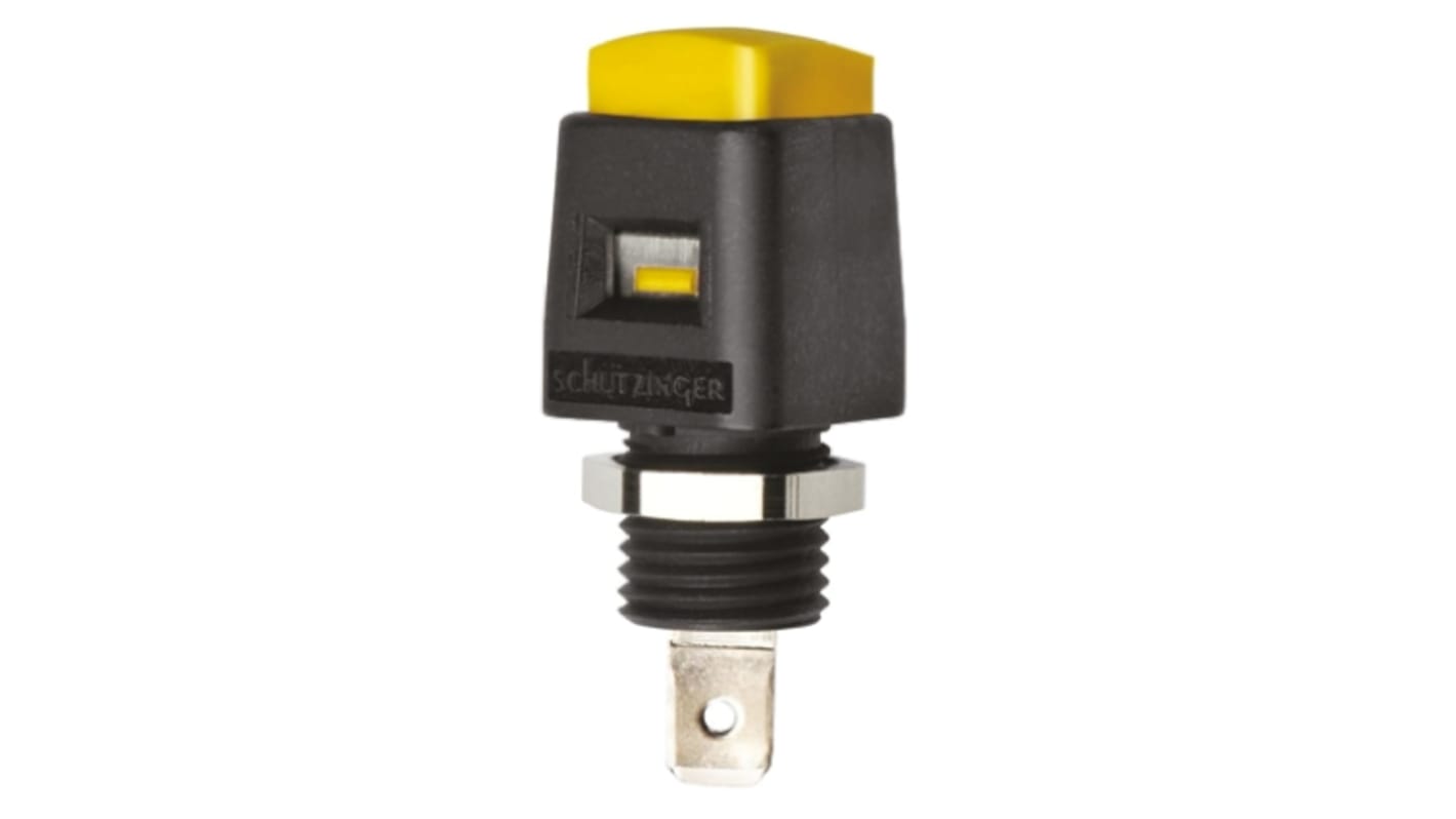 Polo terminale Schutzinger, 33 V ac, 70V cc, 16A, col. Giallo