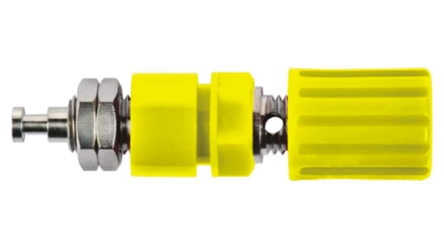 POL 6718 / GE Schutzinger 36A, Yellow Binding Post With Brass