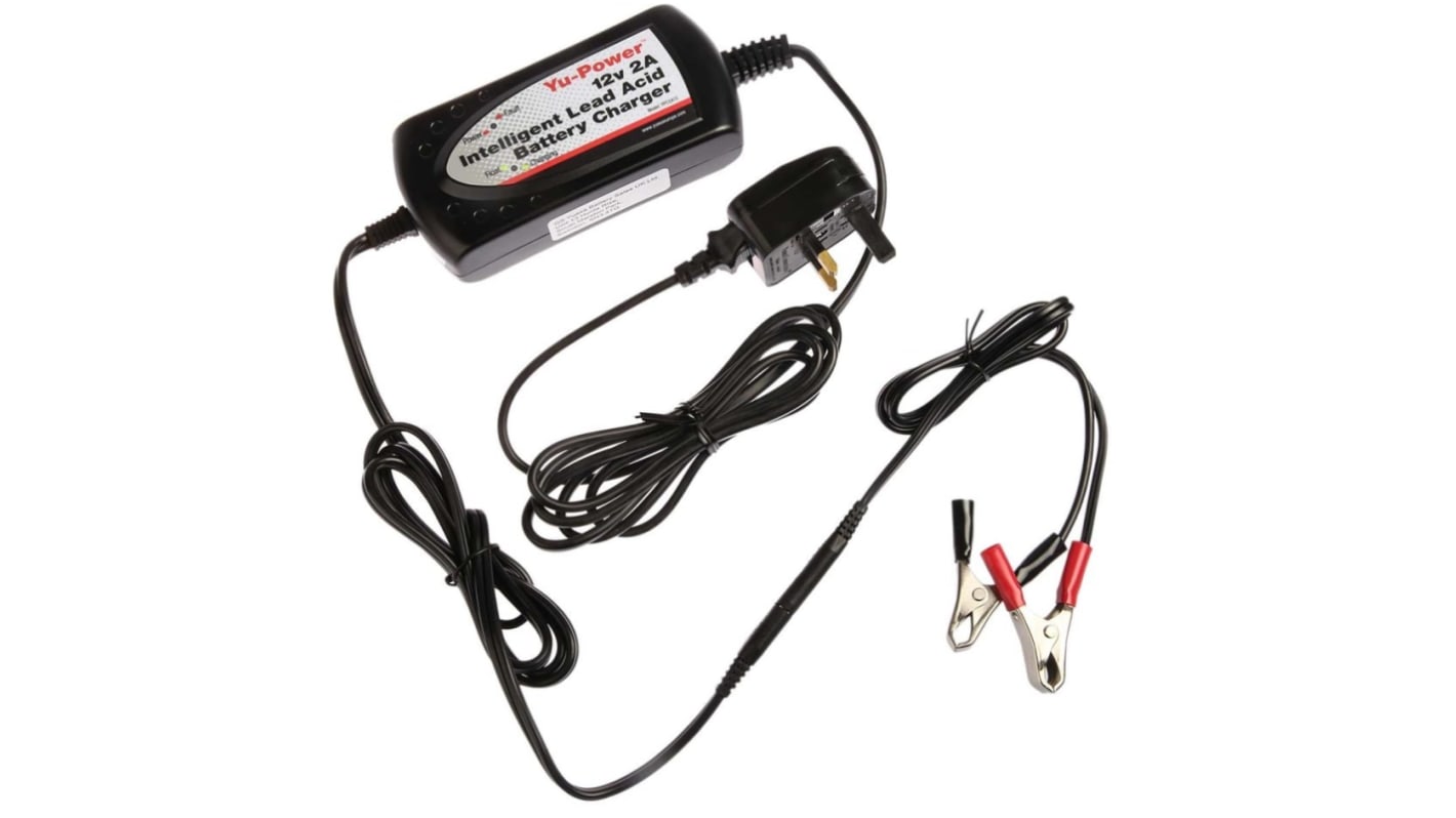 Cargador de batería de plomo ácido, salida 13.65V, 2A, enchufe EU, UK