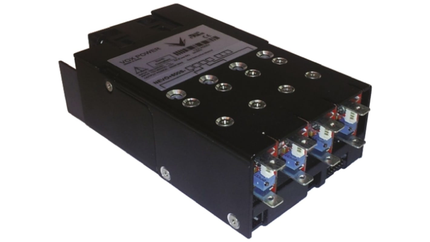 Vox Power Embedded Switch Mode Power Supply SMPS, Nevo+600S-1-1-1-1, 7.5V dc, 25A, 600W, Quad Output, 120 → 370