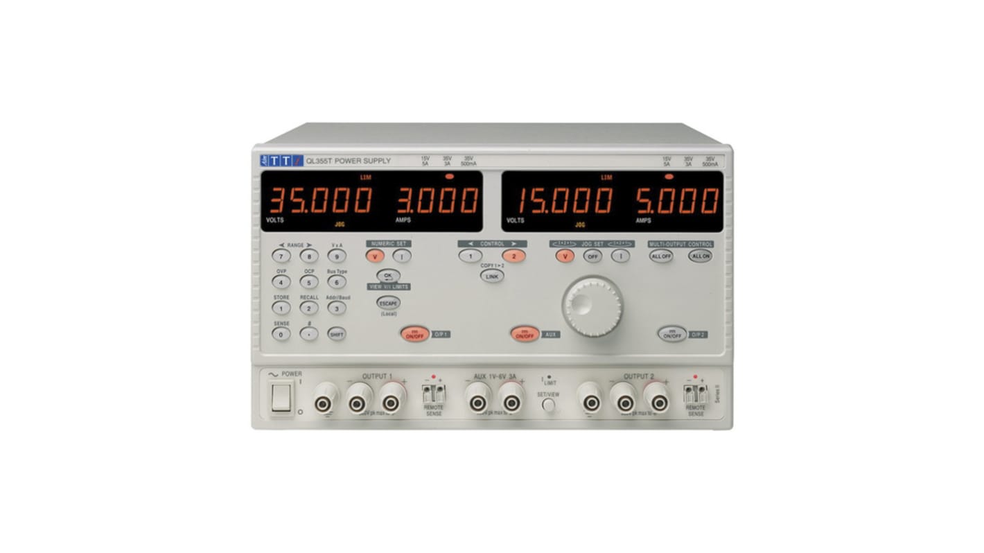 Aim-TTi QL Series II Series Digital Bench Power Supply, 0 → 35V, 3A, 3-Output, 228W - RS Calibrated