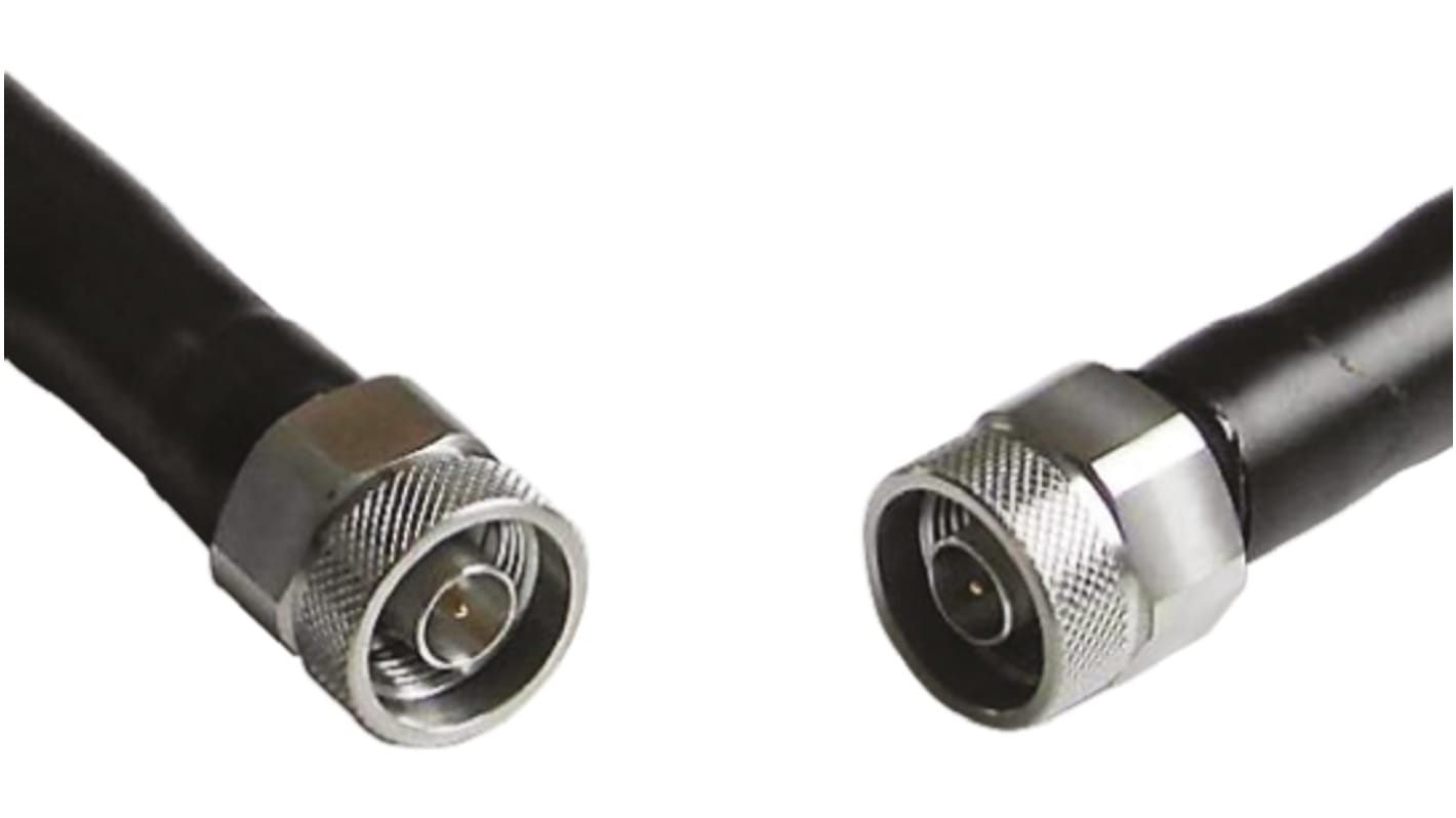 Amphenol RF Male N Type to Male N Type Coaxial Cable, 250mm, Terminated