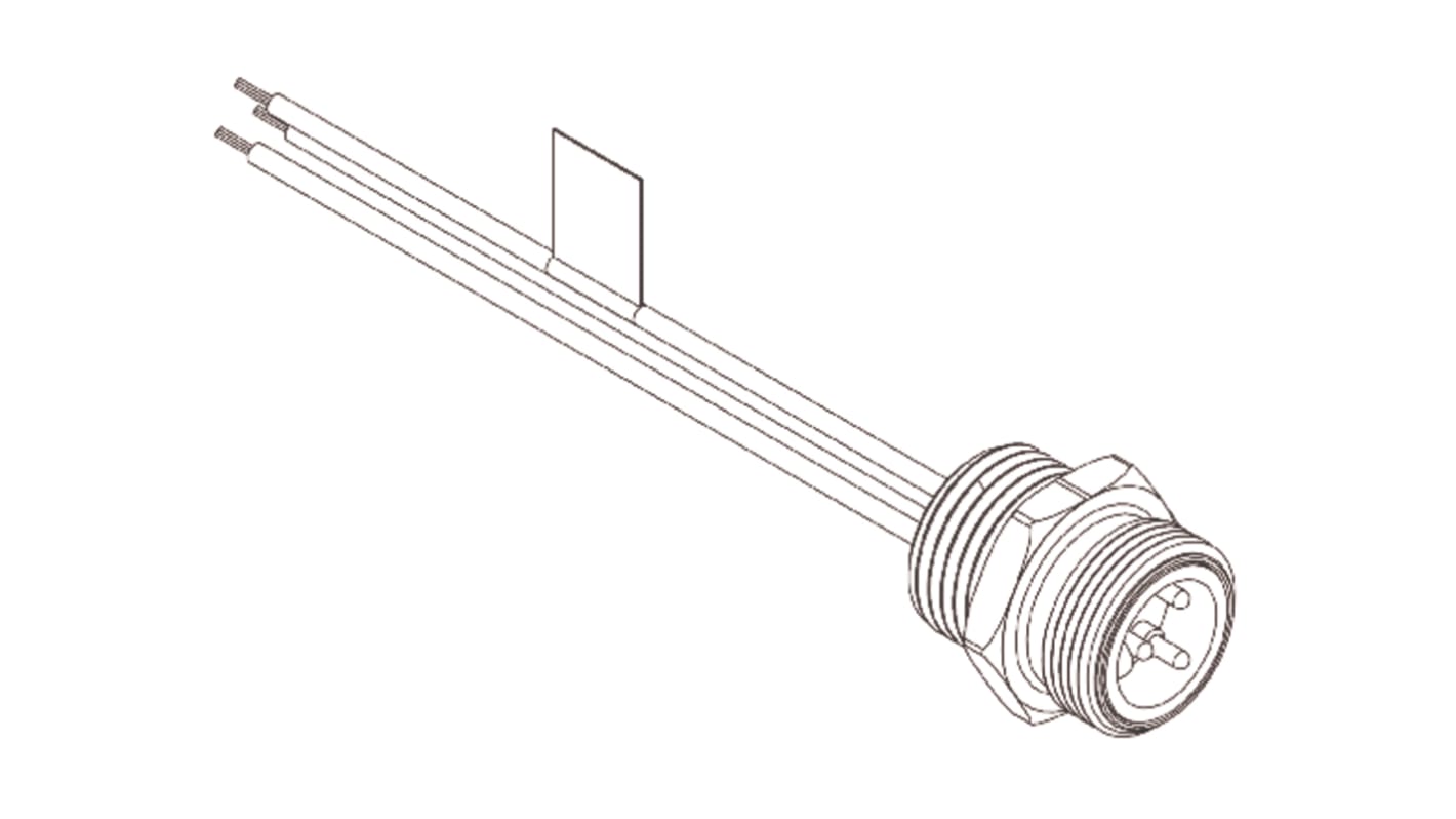 Brad Power Cable Assembly, 10 A, 305mm Gelb, 600 Vac/dc