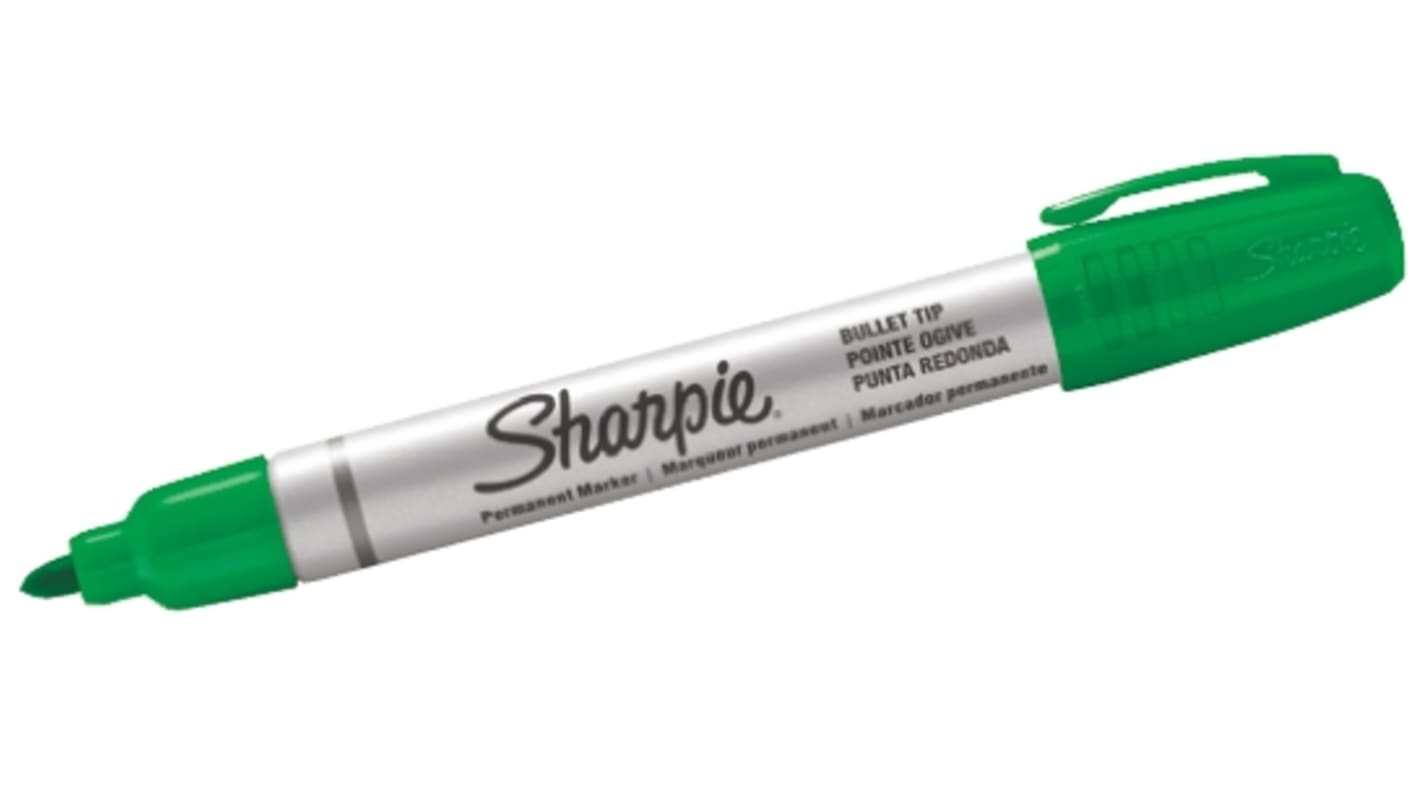 Permanentní značkovač barva inkoustu Zelená Kulička jemný 1mm Sharpie