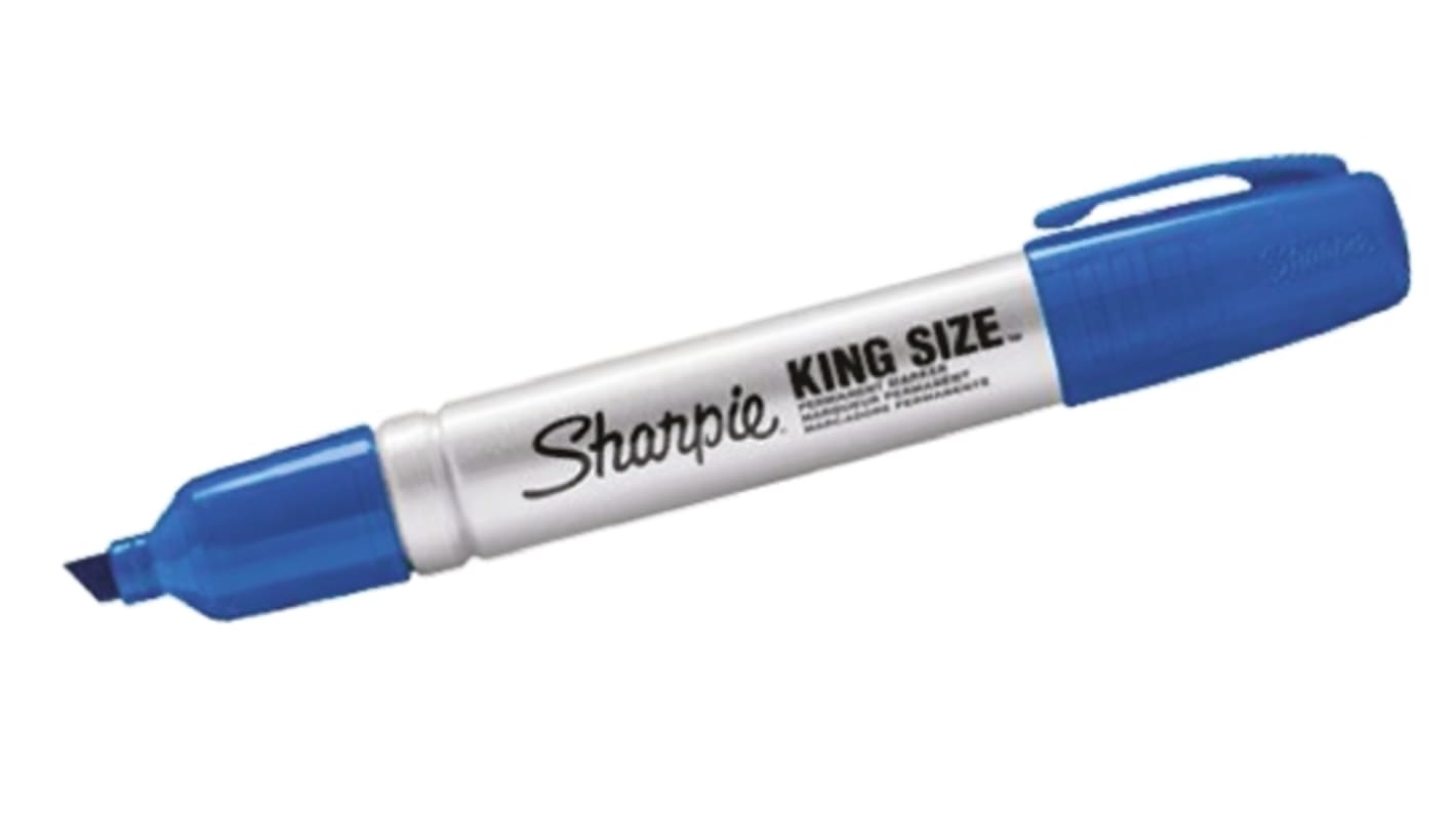 Sharpie Markierstift, Permanentmarker, Breit, Blau, Spitzenform: Meißel