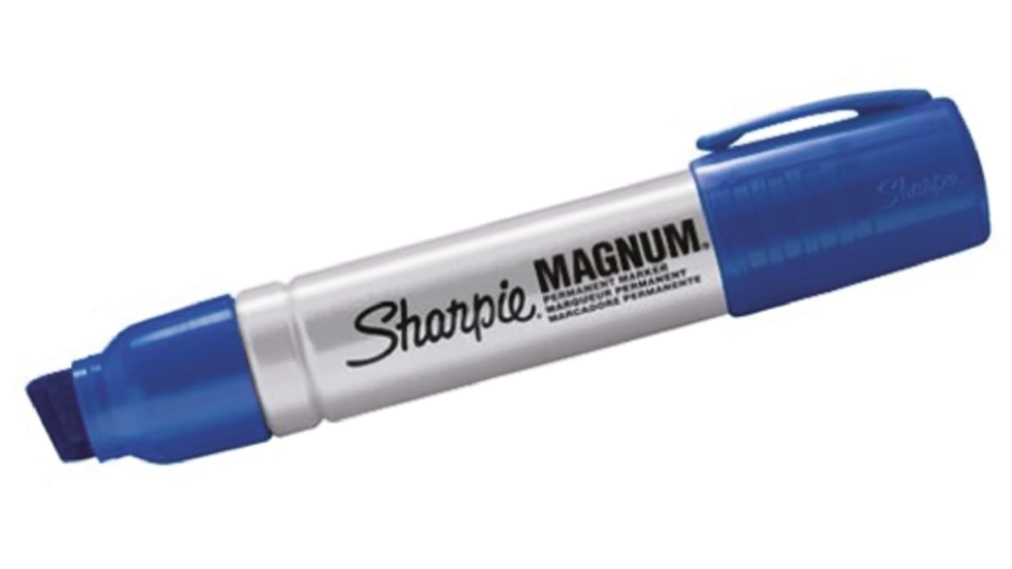 Marqueur indélébile Sharpie, Bleu, Pointe biseautée, Extra large