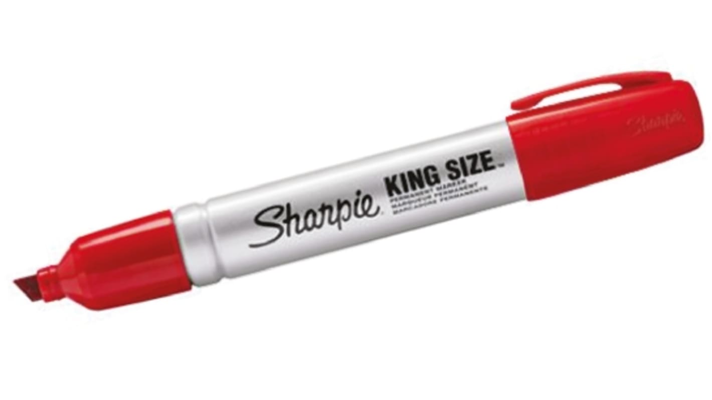 Sharpie Markierstift, Permanentmarker, Breit, Rot, Spitzenform: Meißel