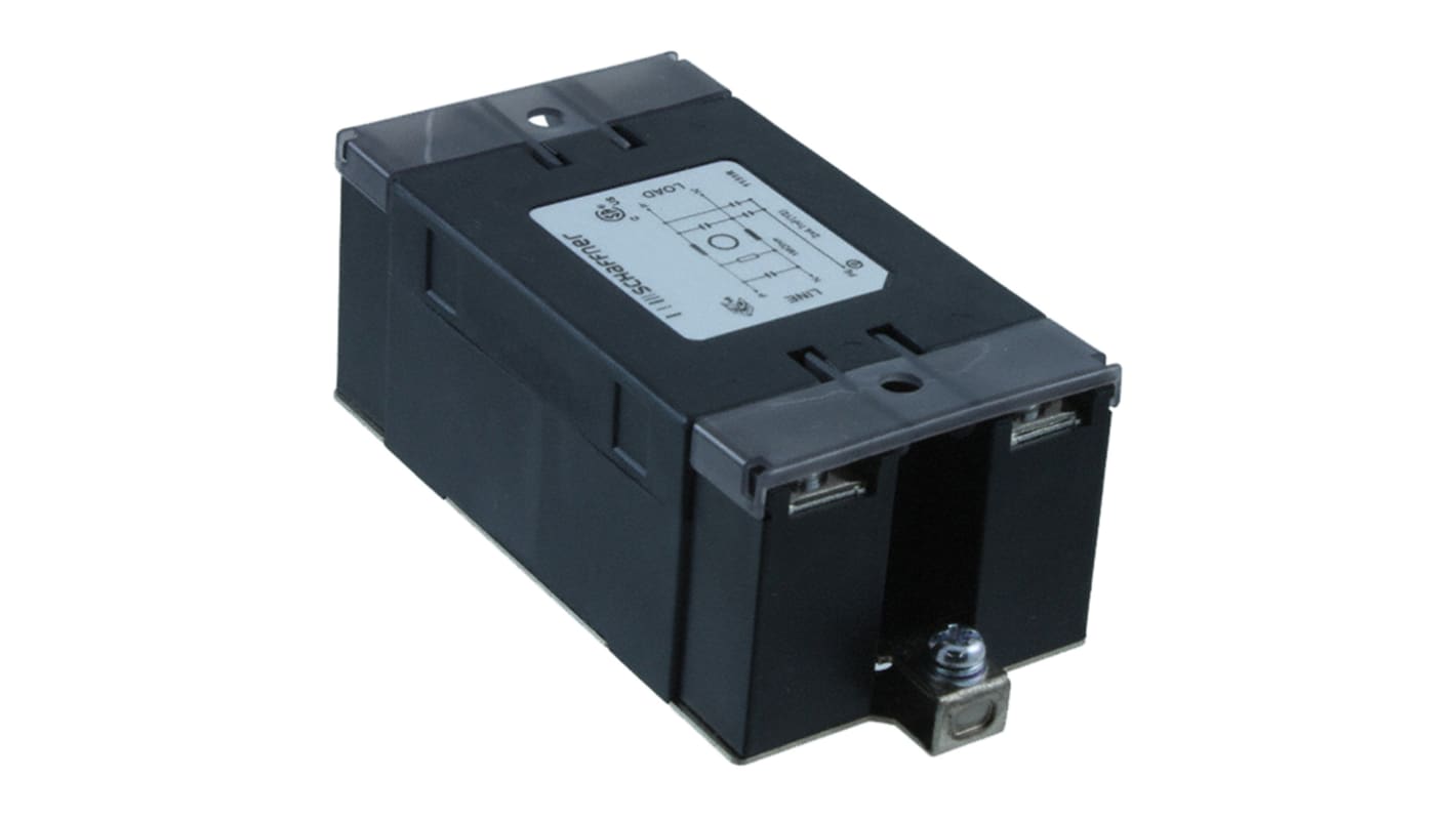 Schaffner FN2450 EMV-Filter, 250 V ac, 6A, Gehäusemontage, Schraub, 1-phasig 0,73 mA / 400Hz Single Stage Zustände