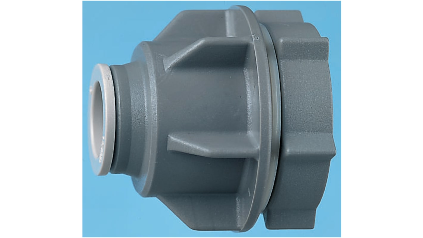 JG Speedfit Straight Tank Coupler PVC Pipe Fitting, 15mm