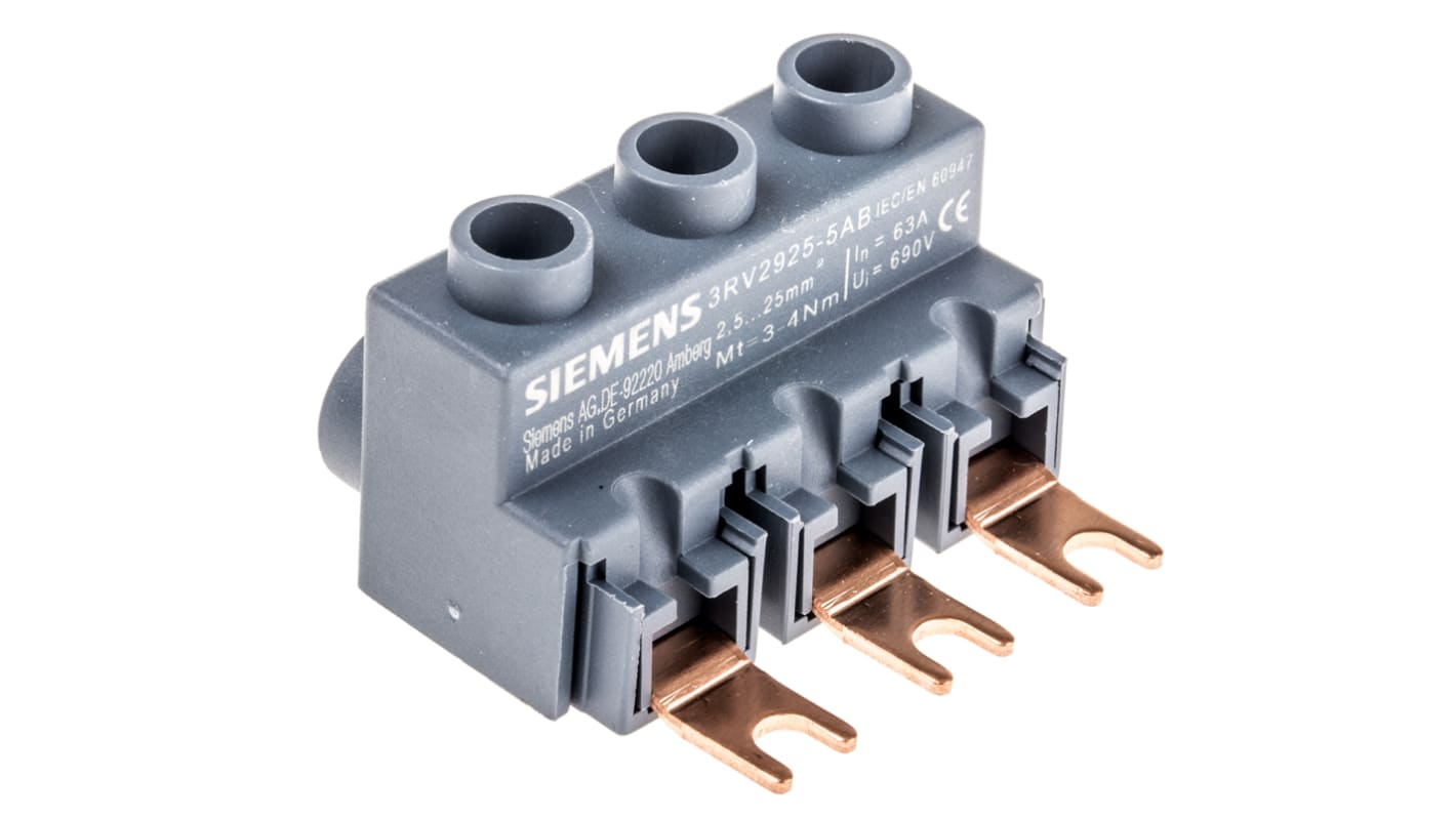 Peigne de raccordement Siemens 3 Phase, 690V, Série 3RV2