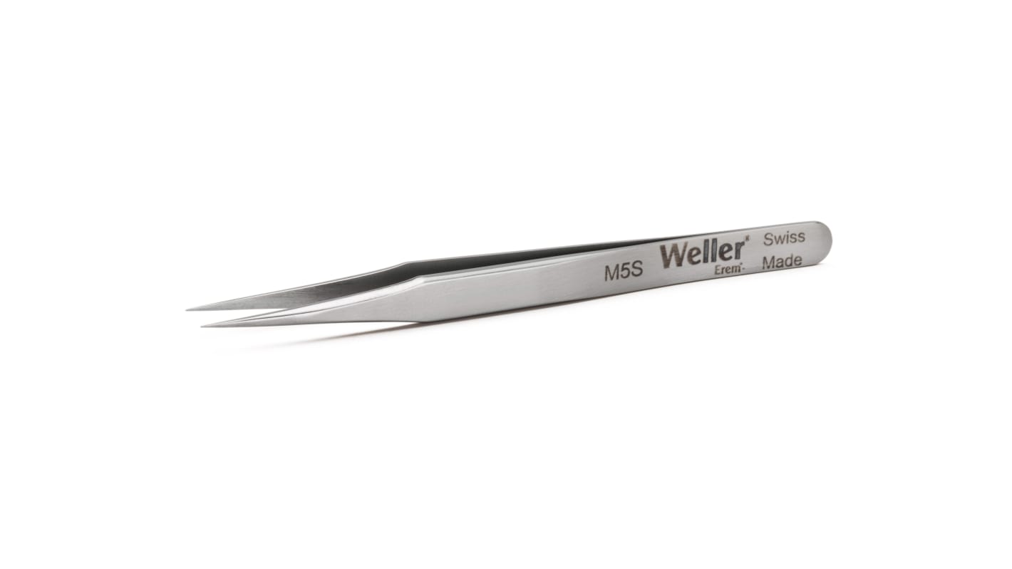 Pinzette Weller Erem in Acciaio inox, 82 mm mm, becco Appuntito