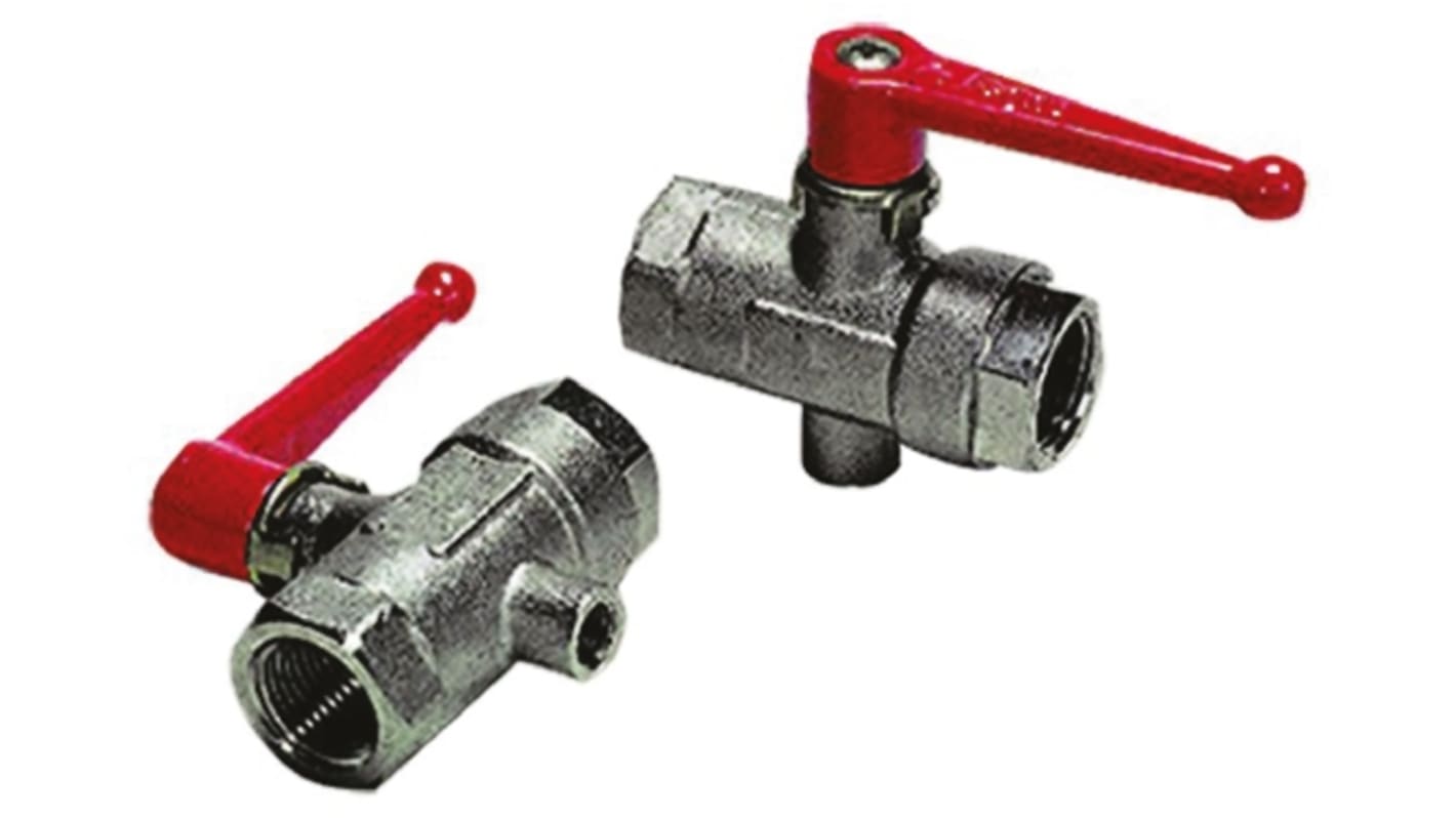 Legris Nickel Plated Brass 2 Way, Ball Valve, BSPP 1/4in, 40bar Operating Pressure