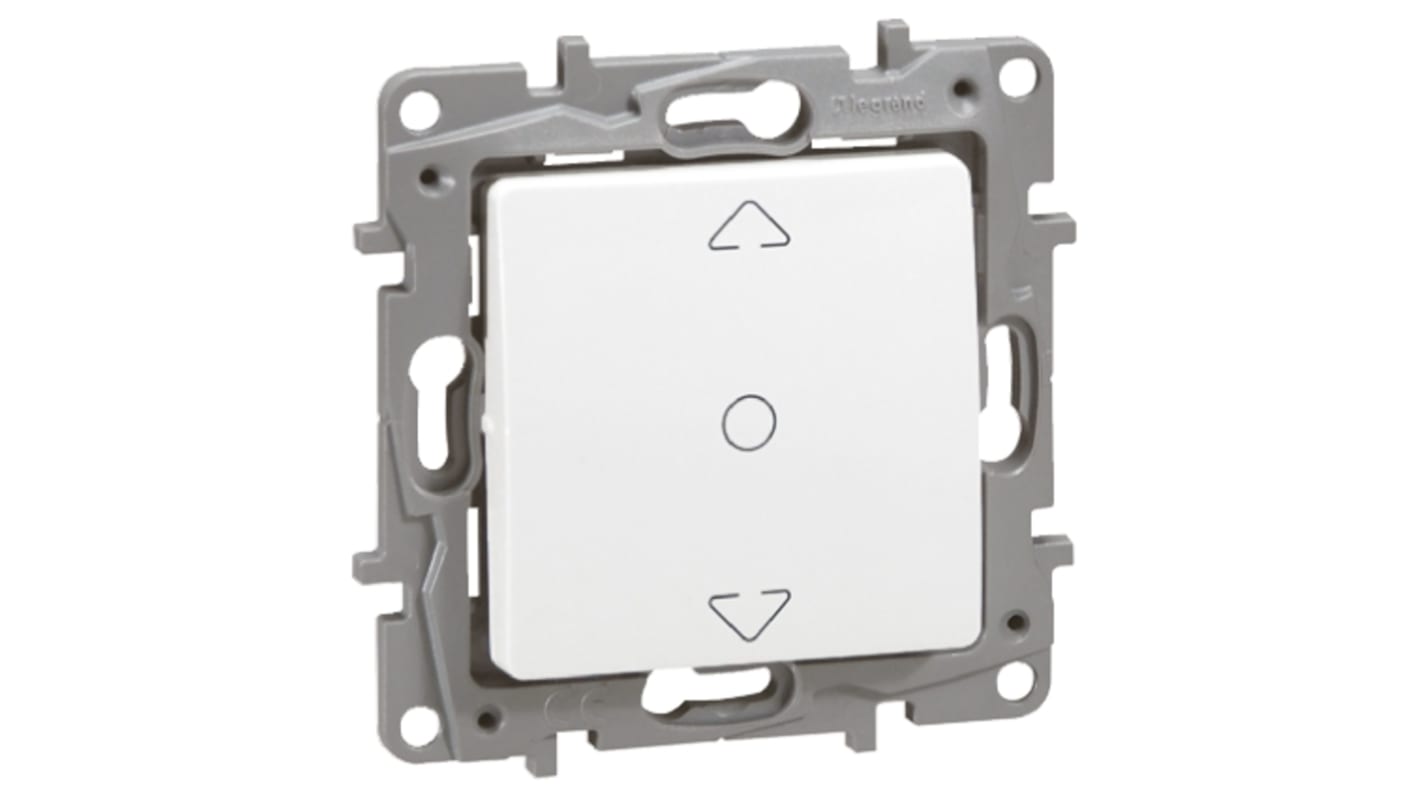 Plaque pour interrupteur Legrand, 1 poste, Blanc, Plastique