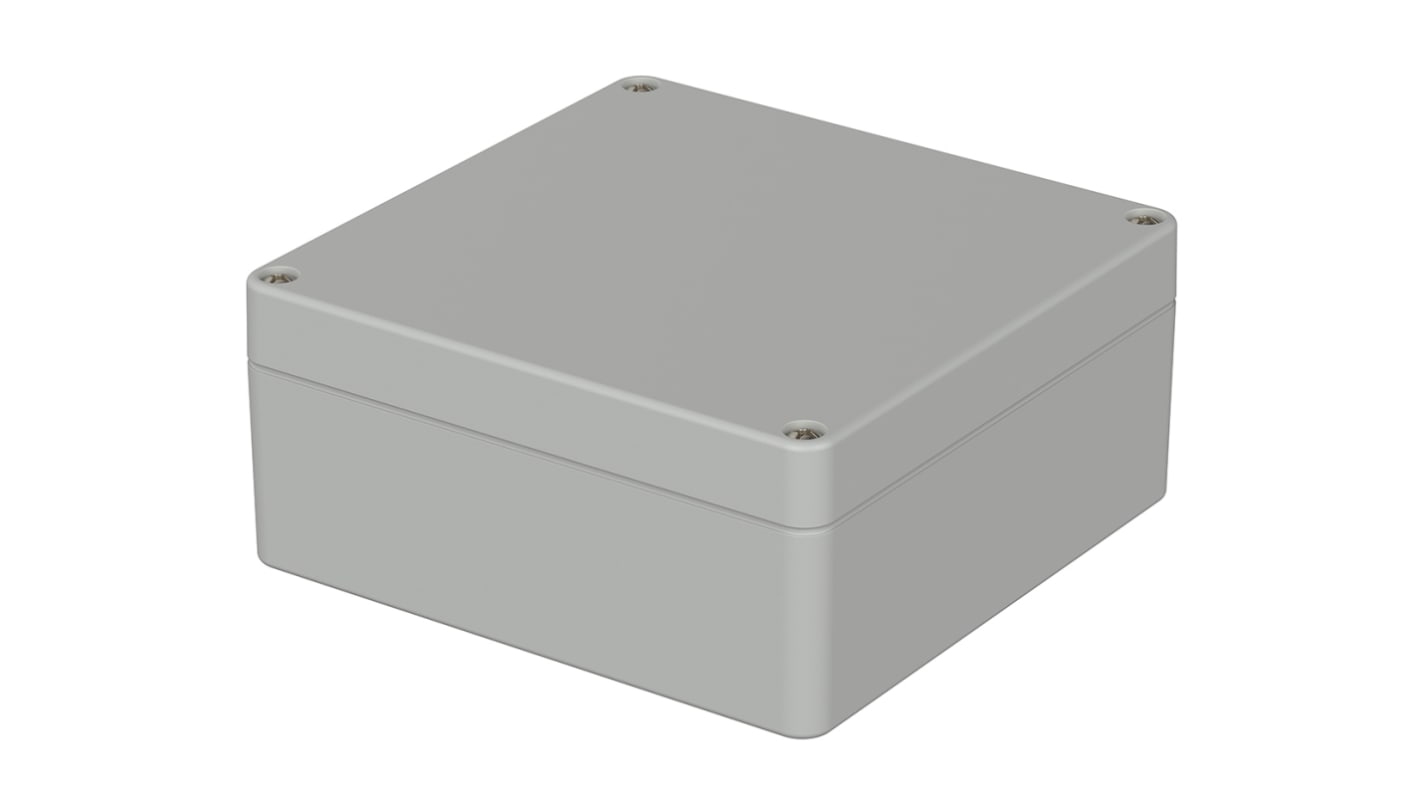 Bopla Euromas Series Light Grey Polycarbonate V0 Enclosure, IP66, IK07, Light Grey Lid, 122 x 120 x 55mm