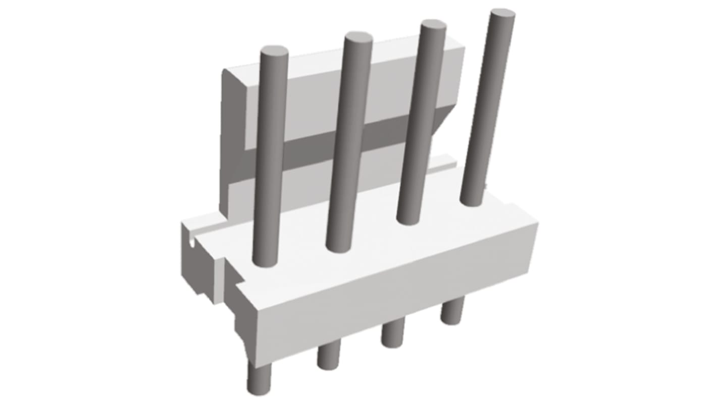 TE Connectivity MTA-156 Series Straight Through Hole Pin Header, 4 Contact(s), 3.96mm Pitch, 1 Row(s), Unshrouded