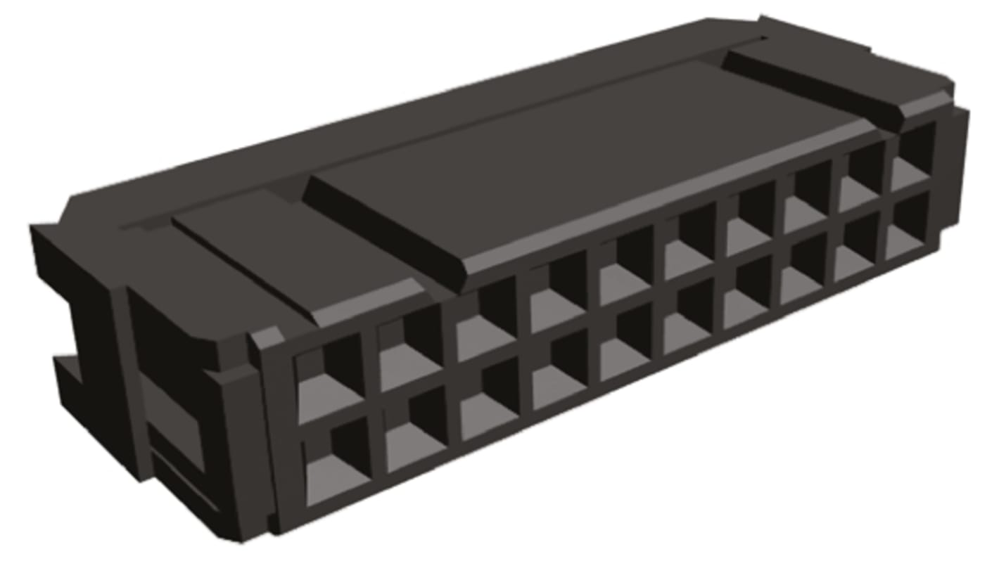 Conector IDC hembra TE Connectivity serie AMP-LATCH Novo de 20 vías, paso 2.54mm, 2 filas, Montaje de Cable