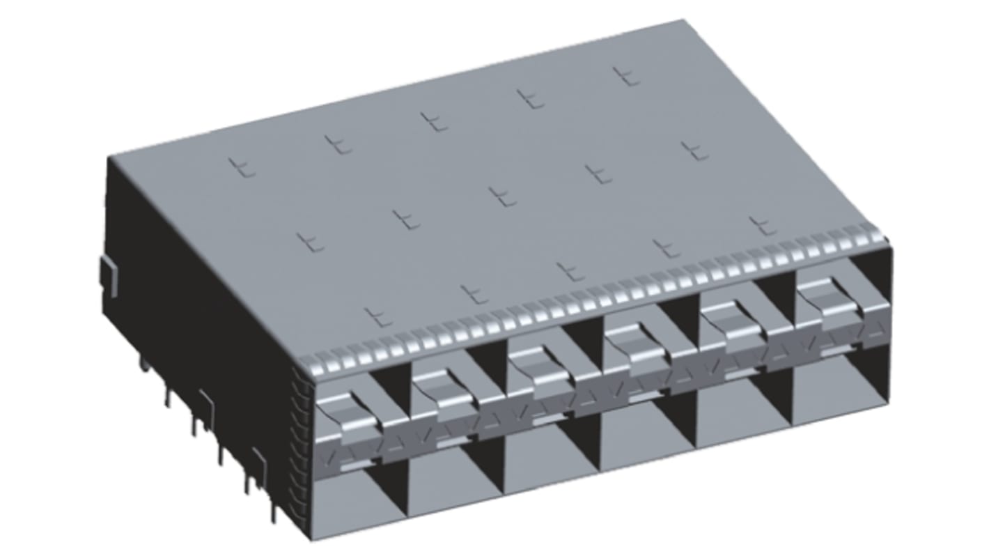 Gruppo gabbia SFP+ TE Connectivity serie SFP+ Maschio, 20 vie, a A pressione, con Light Pipe