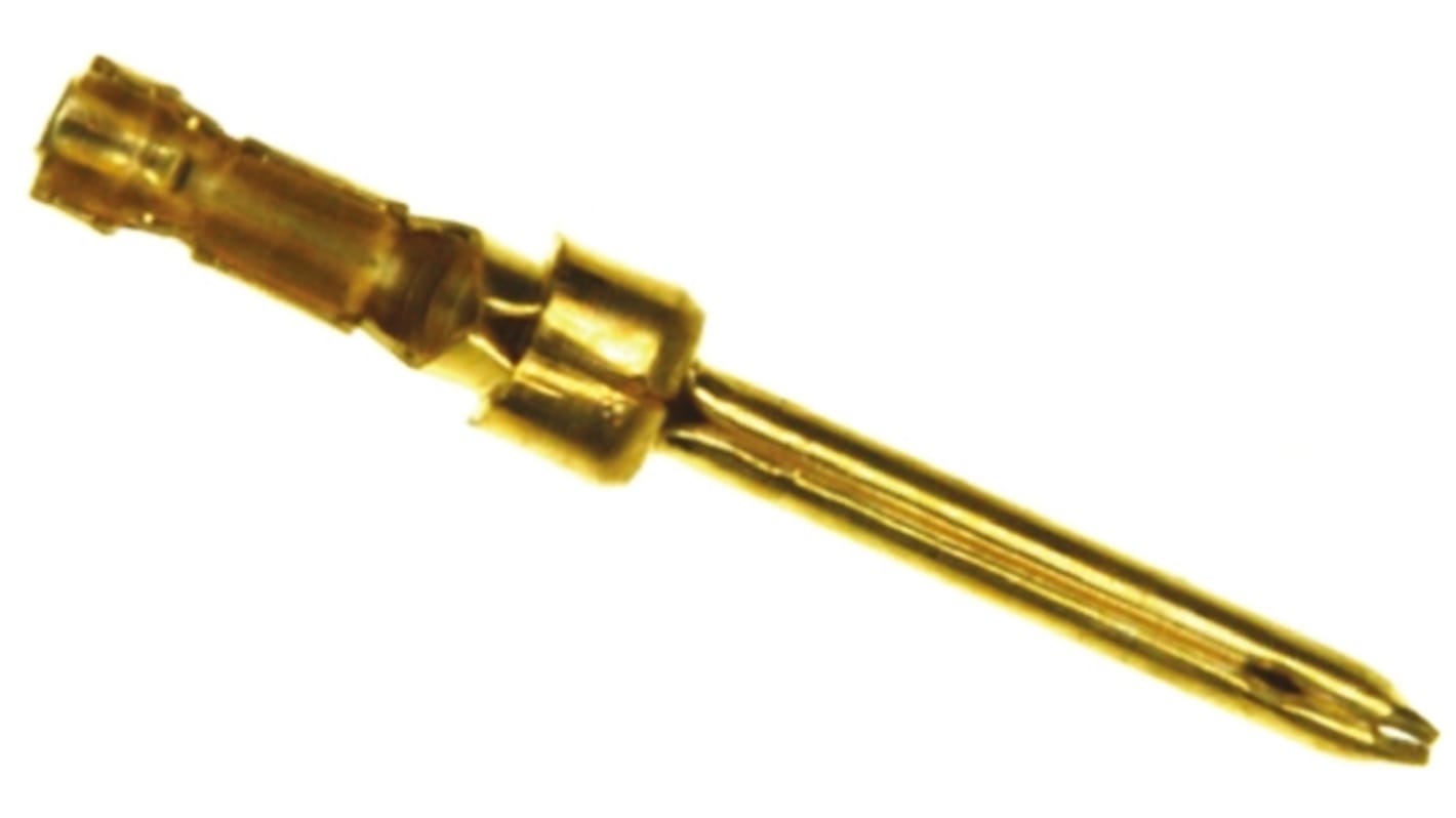 TE Connectivity, AMPLIMITE HDP-20 Series, size 20 Male Crimp D-sub Connector Contact, Gold Pin, 28 → 24 AWG