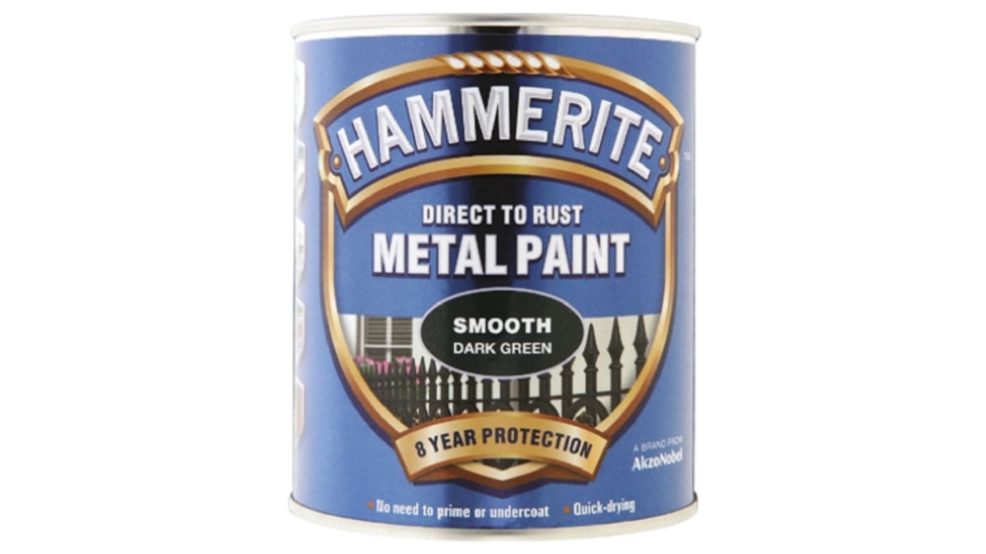 5092825 Hammerite Metal Paint in Smooth Green 750ml RS