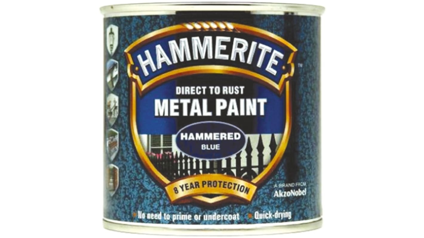 5092938 Hammerite Metal Paint in Hammered Blue 750ml RS