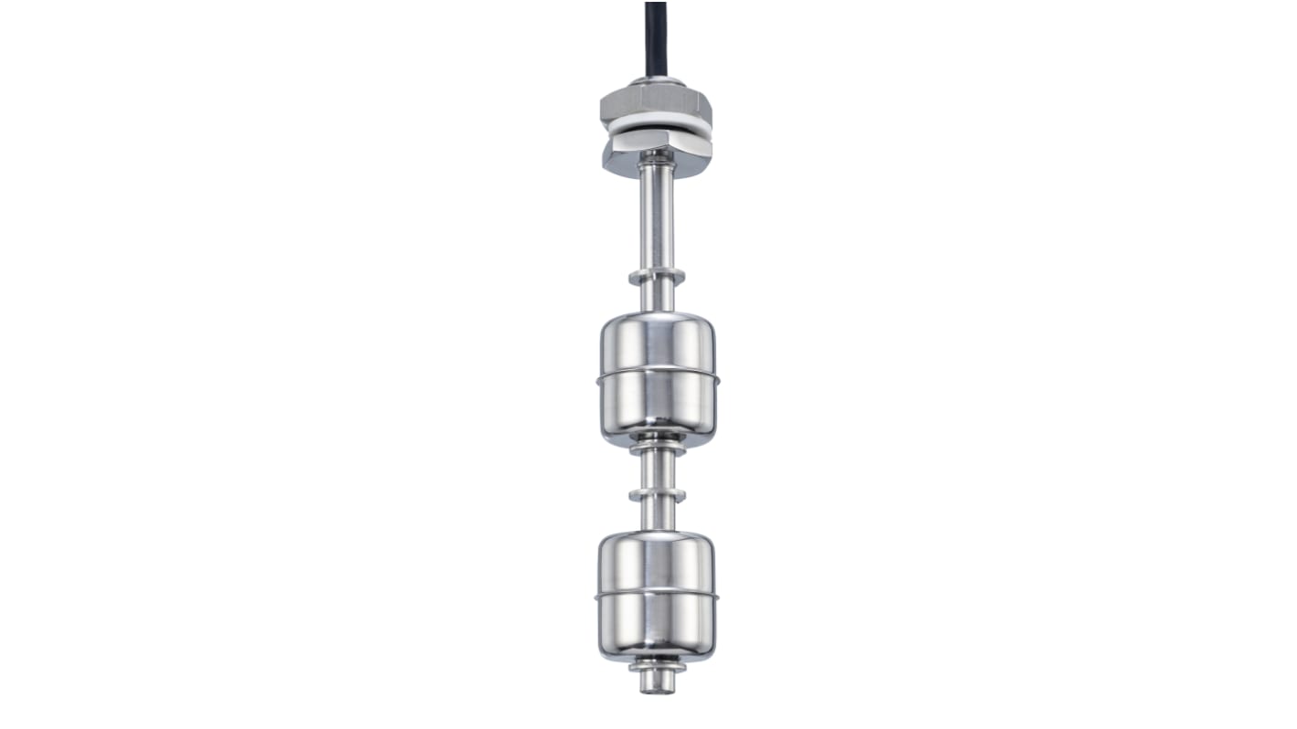 Sensata/Cynergy 3 SSF67 Series Vertical Stainless Steel Float Switch, Float, 1m Cable, NO/NC, 250V ac Max, 120V dc Max