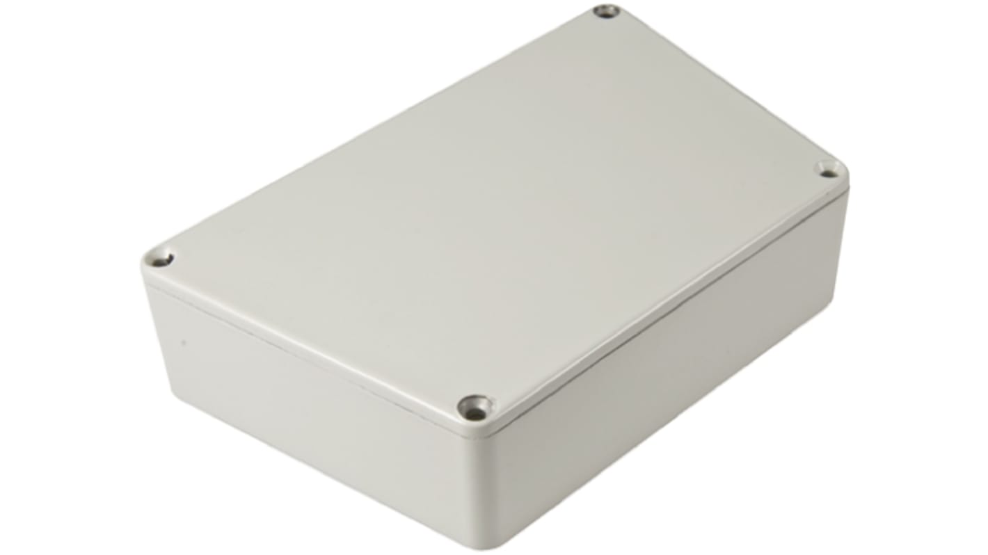 Hammond 1590 Series Grey Die Cast Aluminium Enclosure, IP54, Grey Lid