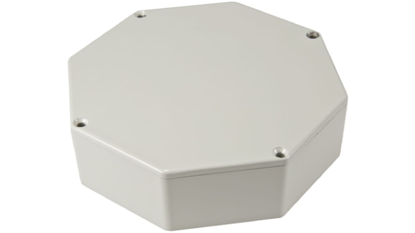 Hammond 1590 Series Grey Die Cast Aluminium Enclosure, IP54, Grey Lid, 132.78 x 132.78 x 39.2mm