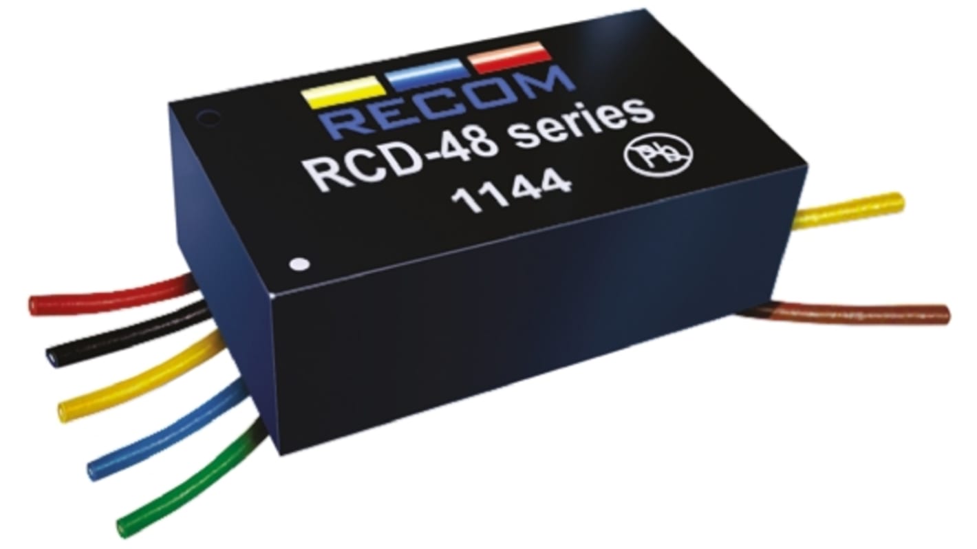 Driver LED corriente constante Recom RCD-48 de salidas, IN: 9→ 60 V cc, OUT: 2 → 56V dc, 700mA, 39.2W,