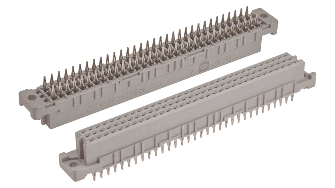 Harting DIN 41612 csatlakozó DIN 41 612 sorozat, távolság: 2.54mm, 64 érintkező, Egyenes, Nő