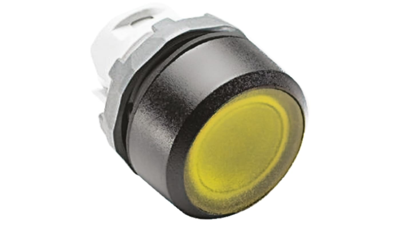 ABB Modular Series Yellow Momentary Push Button Head, 22mm Cutout, IP66