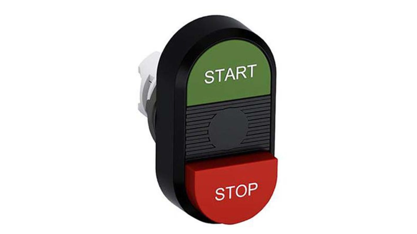 ABB Modular Series Green, Red Momentary Push Button Head, 22mm Cutout, IP66