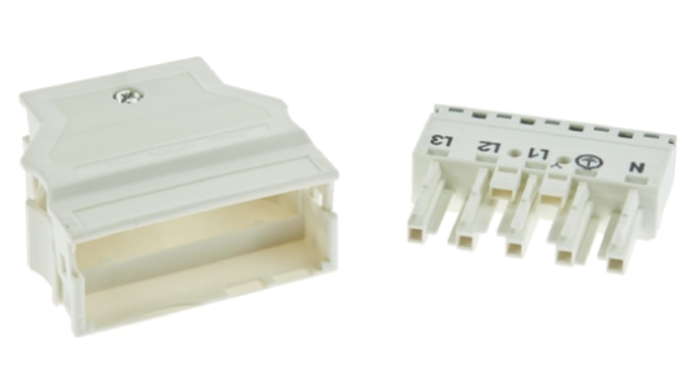 770135 Wago 770 Series Distribution Block, 5Pole, Male, 10Way, 25A