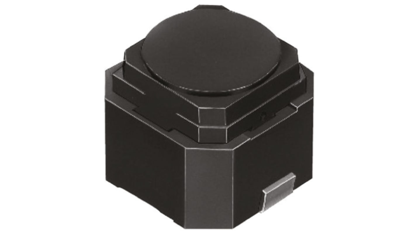 Black Stem Tactile Switch, SPST 50 mA @ 12 V dc 5mm