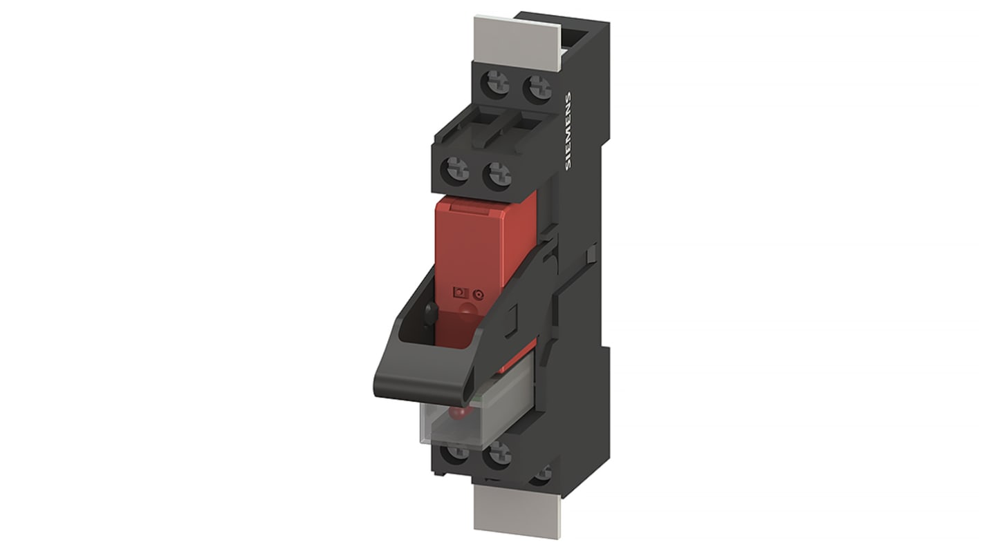 Siemens Indstiksmontering 2 polet Interfacerelæ, 230V ac spole, kontaktkonfiguration: 2-polet skifte