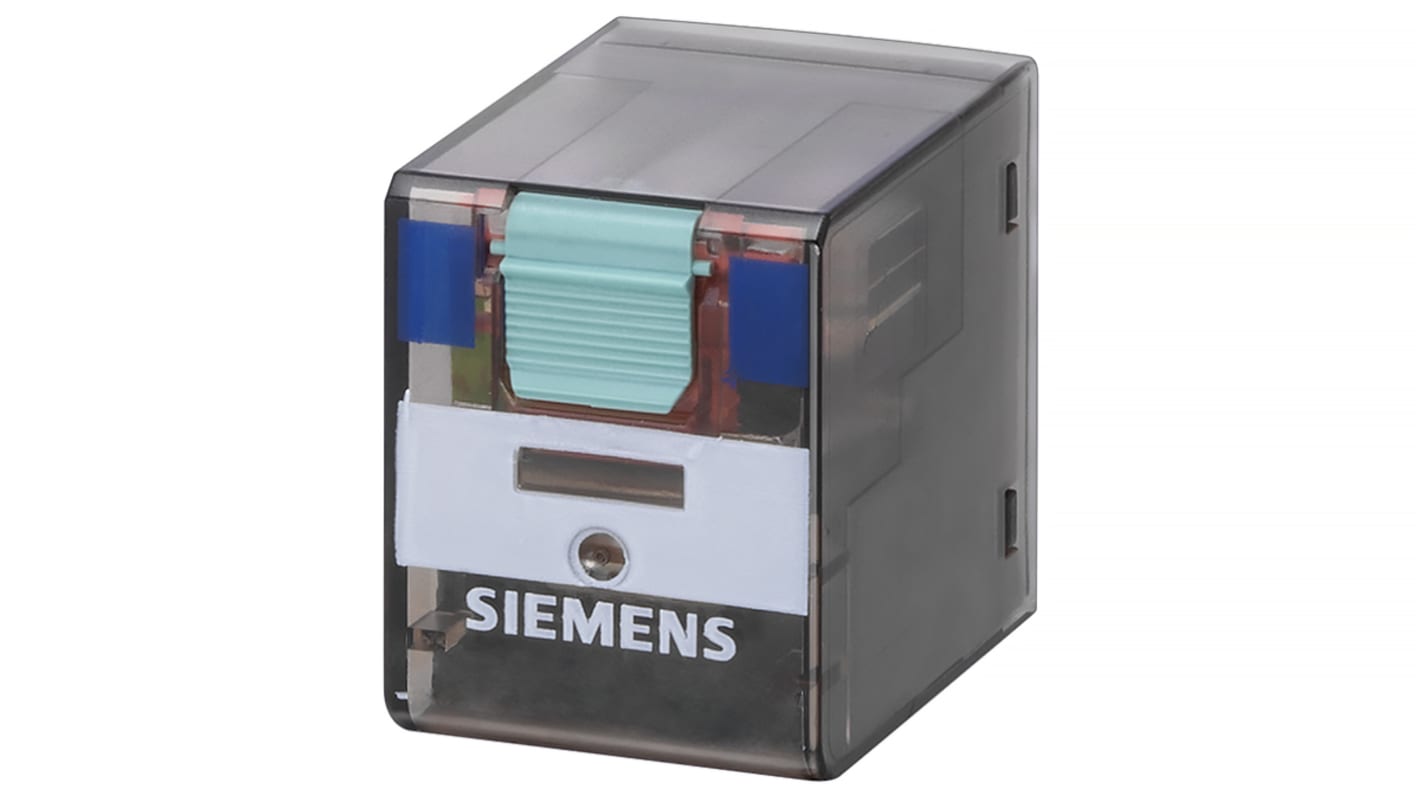 Relé de potencia sin enclavamiento Siemens LZX de 2 polos, DPDT, bobina 24V dc, 8A, enchufable