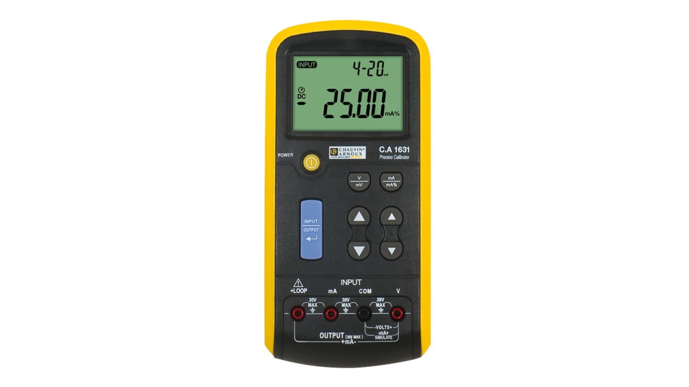 Chauvin Arnoux CA 1631 Current & Voltage Calibrator, Max Voltage 20V dc, Max Current 24mA