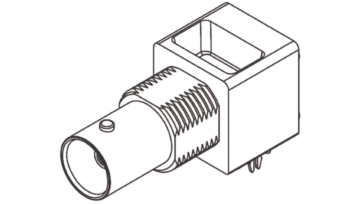 Złącze koncentryczne Montaż na płytce drukowanej Żeński 75Ω typ złącza Złącze BNC Przepust