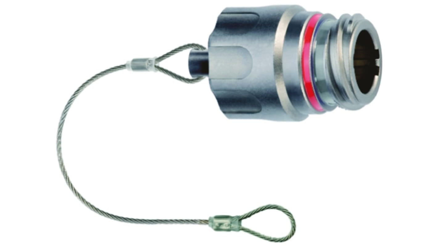 Lemo 2M MIL STD-810-E Male Dust Cap, Shell Size 2 IP68 Rated, with Nickel Finish, Aluminium Alloy