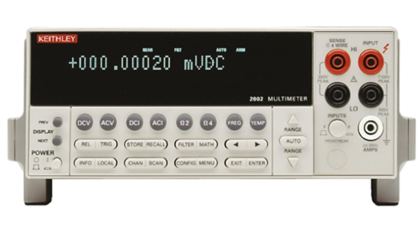 Keithley 2002 Bench Digital Multimeter, True RMS, 2A ac Max, 2A dc Max, 750V ac Max