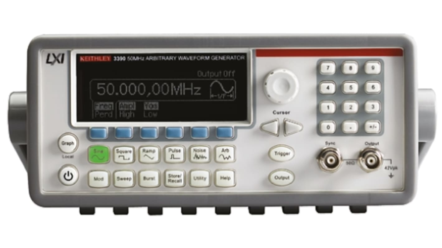 Keithley Funktionsgenerator, Wobbler 50mHz → 1μHz Digitalfrequenz, FM-moduliert, ISO-kalibriert