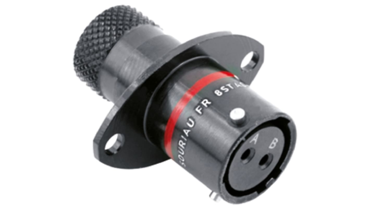 8STA01002SN Souriau Sunbank by Eaton Circular Connector, 2 Contacts