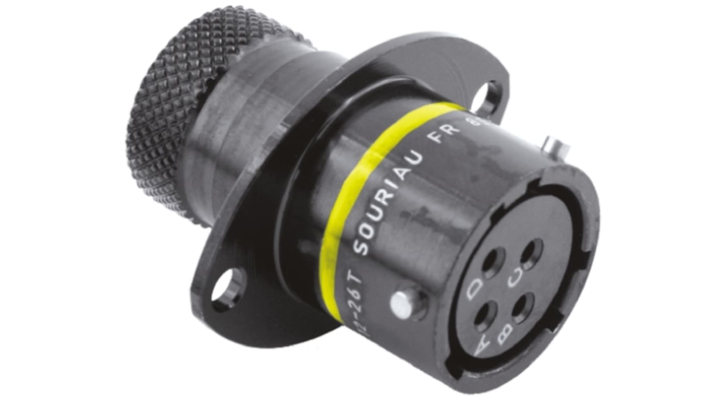 8STA01204SA Souriau Sunbank by Eaton Circular Connector, 4 Contacts