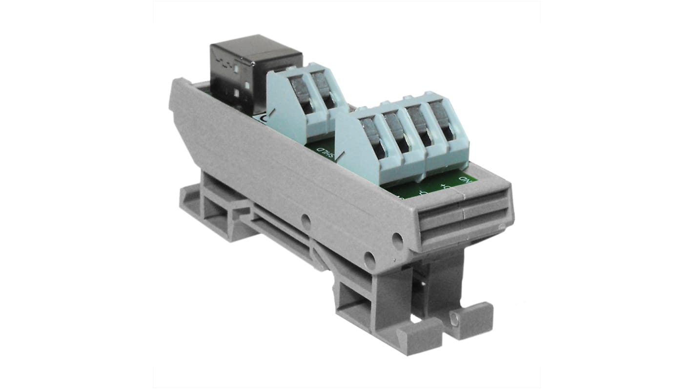 Interfész modul Csavaros sorkapocs DIN-sínre szerelhető, Nő, 4 pólusú, 30 V DC, 100mA, 26mm