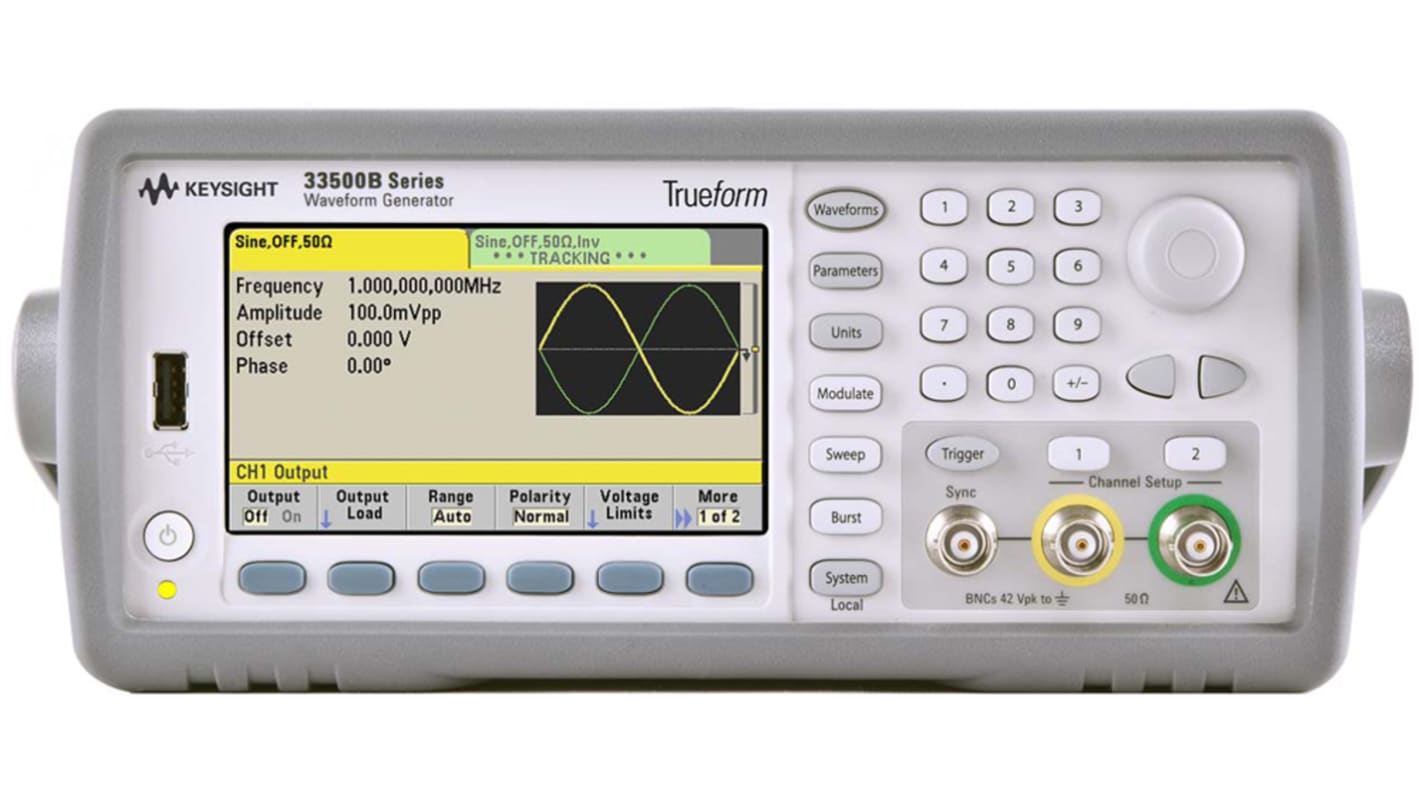 Generador de funciones Keysight Technologies 33510B, calibrado RS, onda sinusoidal de 1μHz → 20MHZ